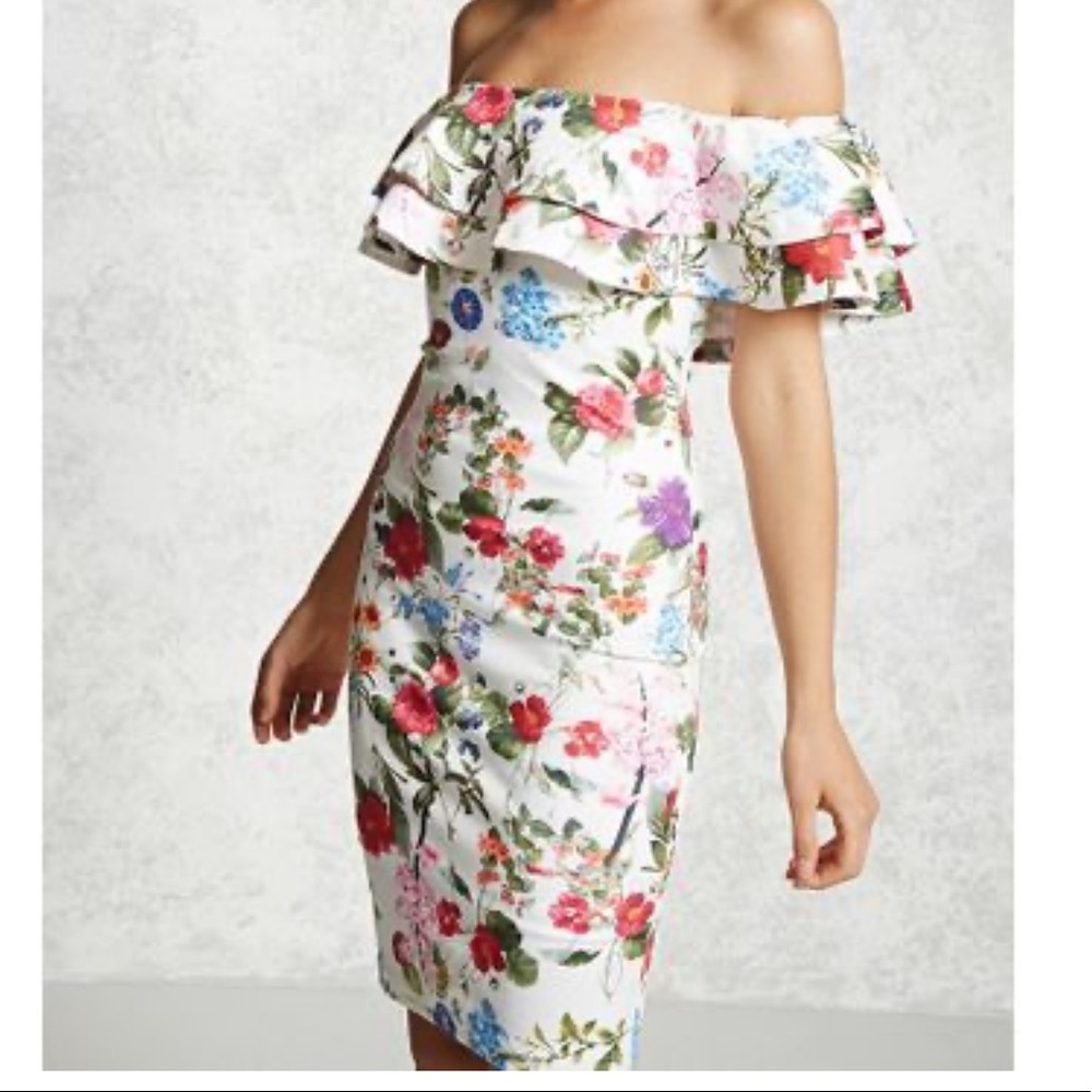 Off the shoulder floral dress